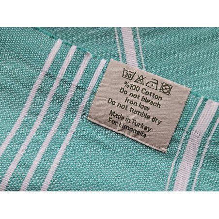 Hammam towel care instructions and durable Turkish cotton material | Limonella