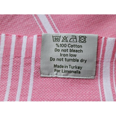 Hammam towel care instructions and durable Turkish cotton material | Limonella