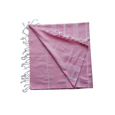 Soft 100% cotton hammam towel – Sultan model in pink (4663) | Limonella