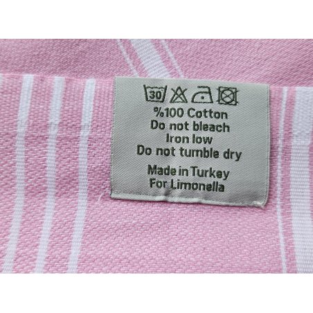 Hammam towel care instructions and durable Turkish cotton material | Limonella