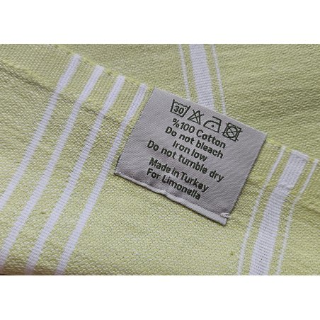 Hammam towel care instructions and durable Turkish cotton material | Limonella