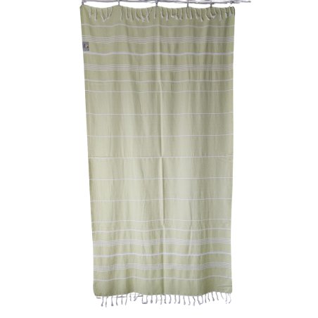 Large size Pistachio hammam towel with tassels – perfect for sauna | Limonella