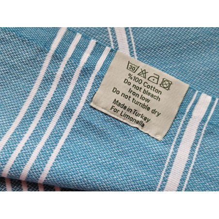 Hammam towel care instructions and durable Turkish cotton material | Limonella