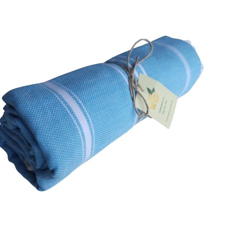 Sultan series Turquoise (8807) hammam towel rolled up – lightweight and space-saving | Limonella