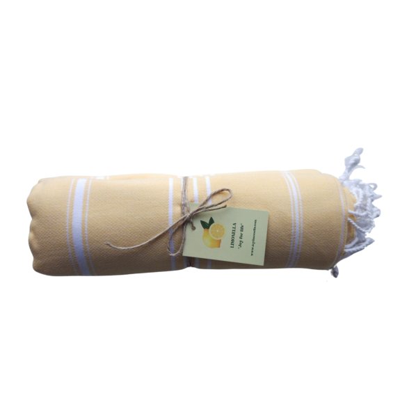 Limonella Sultan yellow hammam towel – best hammam towel for sauna