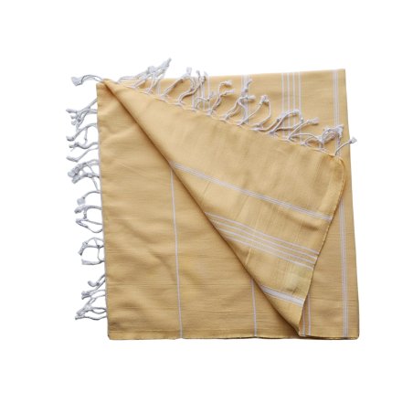 Soft 100% cotton hammam towel – Sultan model in yellow | Limonella