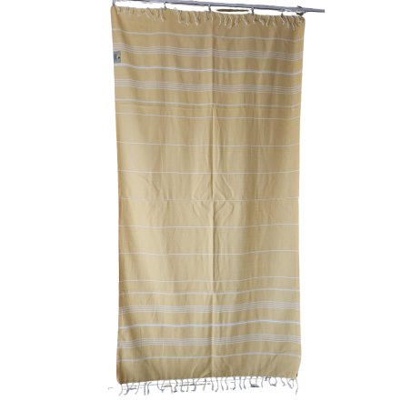 Large size yellow hammam towel with tassels – perfect for sauna | Limonella