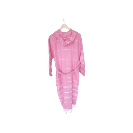 Soft and lightweight pink hammam bathrobe – perfect for sauna, beach, and spa moments | Limonella