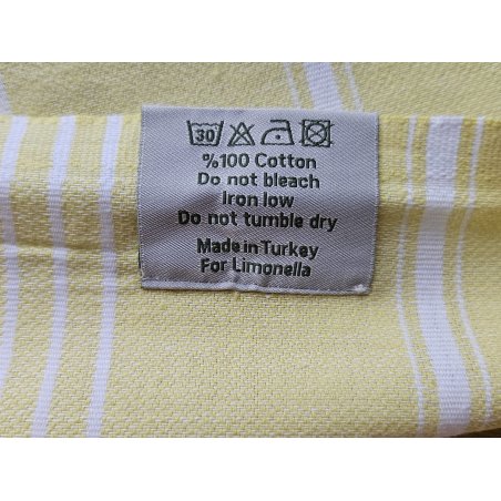 Hammam towel care instructions and durable Turkish cotton material | Limonella