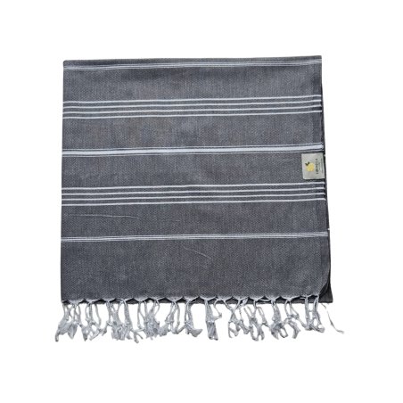 Absorbent charcoal hammam towel for bath and beach use | Limonella