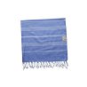 Absorbent blue  hammam towel for bath and beach use | Limonella