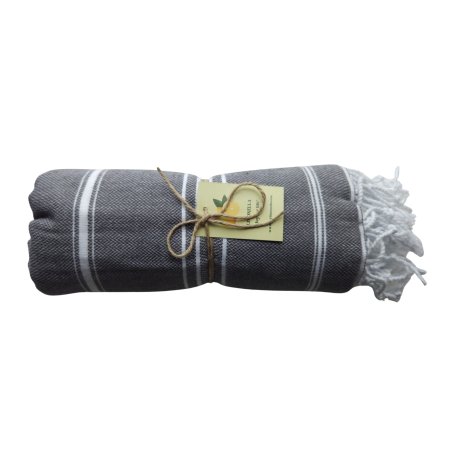 Limonella Sultan charcoal hammam towel – authentic Turkish cotton towel | Limonella