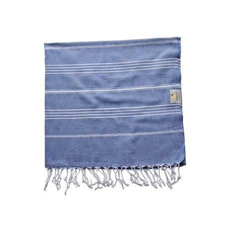 Absorbent denim blue hammam towel for bath and beach use | Limonella
