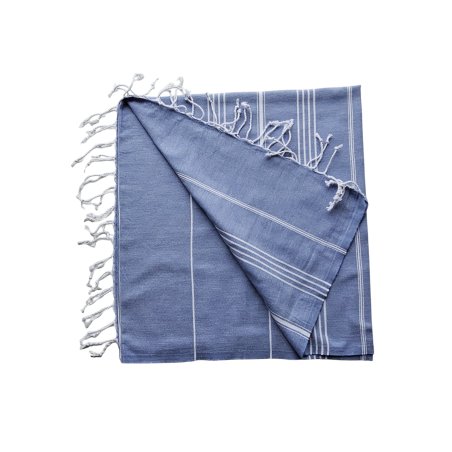 Soft 100% cotton hammam towel – Sultan model in denim blue| Limonella