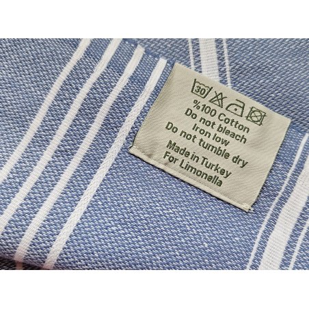 Hammam towel care instructions and durable Turkish cotton material | Limonella