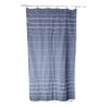 Large size denim blue hammam towel with tassels – perfect for sauna | Limonella