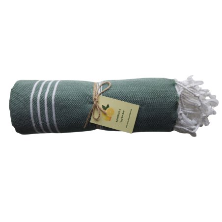 Limonella Sultan forest green hammam towel – authentic Turkish cotton towel | Limonella