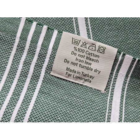 Hammam towel care instructions and durable Turkish cotton material | Limonella