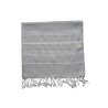 Absorbent light grey hammam towel for bath and beach use | Limonella