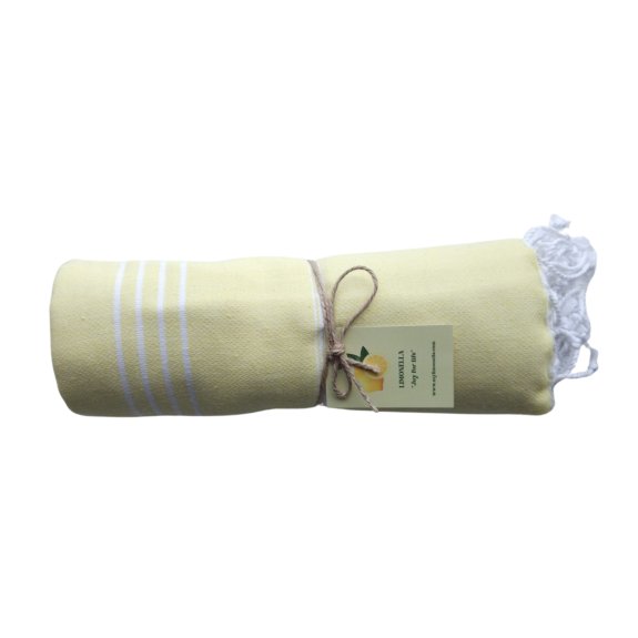 Limonella Sultan hammam towel – best hammam towel for sauna-light yellow