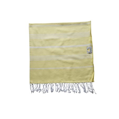 Absorbent light yellow hammam towel for bath and beach use | Limonella