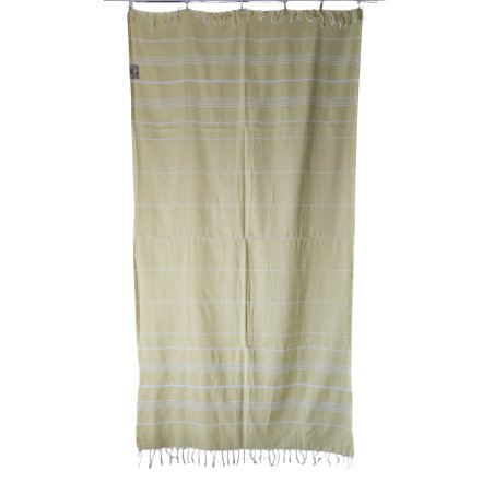 Large size light yellow hammam towel with tassels – perfect for sauna | Limonella