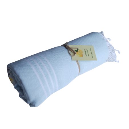 Sultan series mint hammam towel rolled up – lightweight and space-saving | Limonella